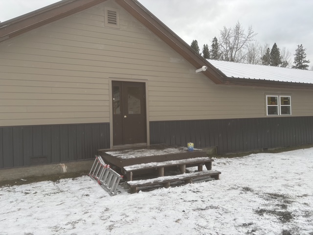Cabin Entry & Two-Tone Siding — S.S. Home Repairs project, Helena MT