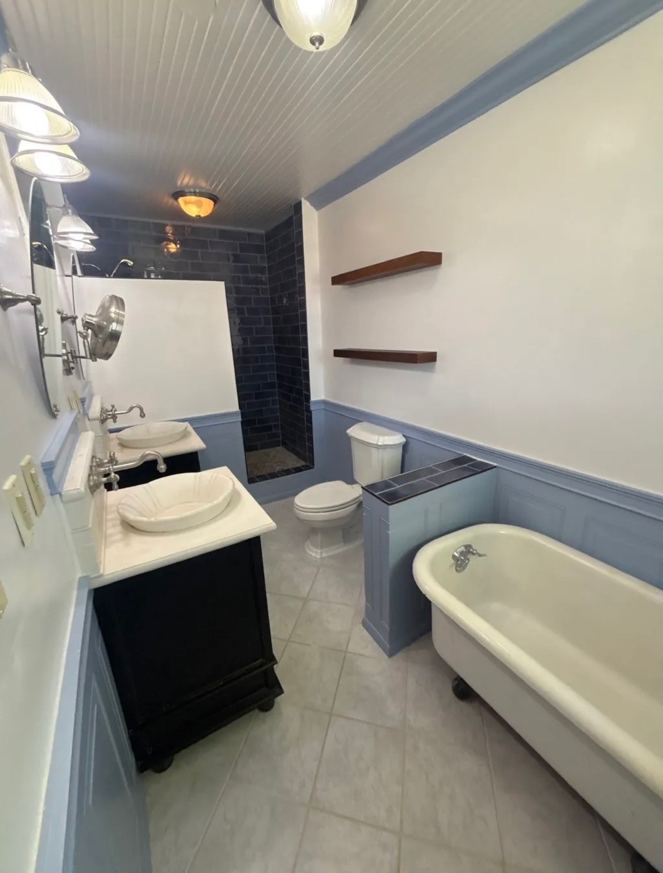 Dual Vanity Bathroom Remodel — after